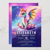 ドラゴンピンクイエローダークバースデーパーティー 招待状 (正面/裏面)