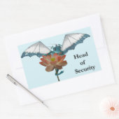 ドラゴンピークスのまわりにフラワー 長方形シール (封筒)