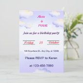 ドラゴンフお洒落ェ誕生日招待状 招待状 (スタンド正面)