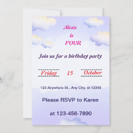 ドラゴンフお洒落ェ誕生日招待状 招待状