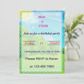 ドラゴンフお洒落ェ誕生日招待状 招待状 (スタンド正面)