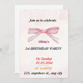 ドラゴンフお洒落ェ誕生日招待状 招待状 (正面/裏面)