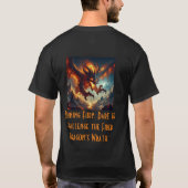 「ドラゴンファイアデュエル:炎の温度の衝突」 Tシャツ (裏面)