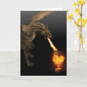 ドラゴンファイアブリージングハートラブワイバーン カード (黄色い花)