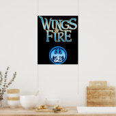 ドラゴンファイアロゴのトカゲ翼 ポスター (キッチン)