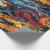 ドラゴンファイア万華鏡のように千変万化するパターンラッピング紙 ラッピングペーパー (角)