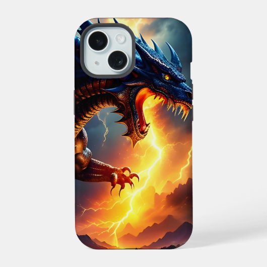 ドラゴンファイア稲妻ファイト2 iPhone 15ケース (裏面)