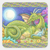 ドラゴンファミリー次世代お洒落ファンタジー スクエアシール (正面)