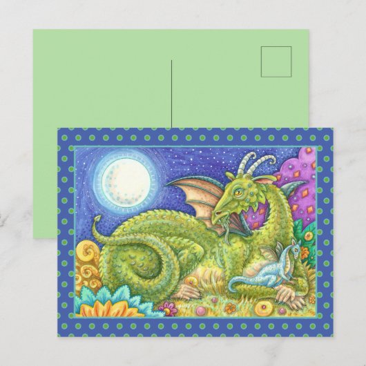 ドラゴンファミリー次世代お洒落ファンタジー ポストカード (正面/裏面)