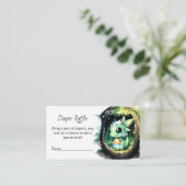 ドラゴンファンタジーベビーシャワーおむつラッフル エンクロージャーカード (スタンド正面)