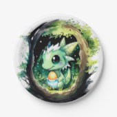 ドラゴンファンタジーベビーシャワー ペーパープレート (正面)