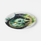 ドラゴンファンタジーベビーシャワー ペーパープレート (アングル)