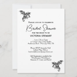 ドラゴンファンタジーホワイトブライダルシャワー 招待状