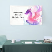 ドラゴンファンタジー子供の誕生日バナー 横断幕 (トレードショー)