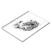 ドラゴンファンタジー野生動物イラストレーションアートタトゥー ノートブック (左側)