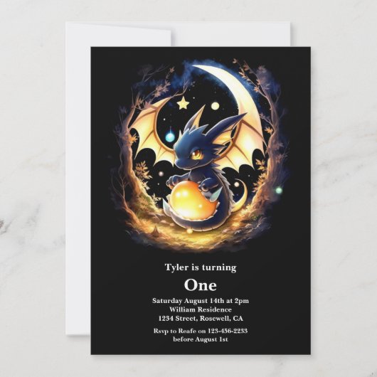 ドラゴンファースト誕生日 招待状 (正面)