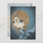 ドラゴンフェアリーのポストカード 青 ポストカード (正面/裏面)