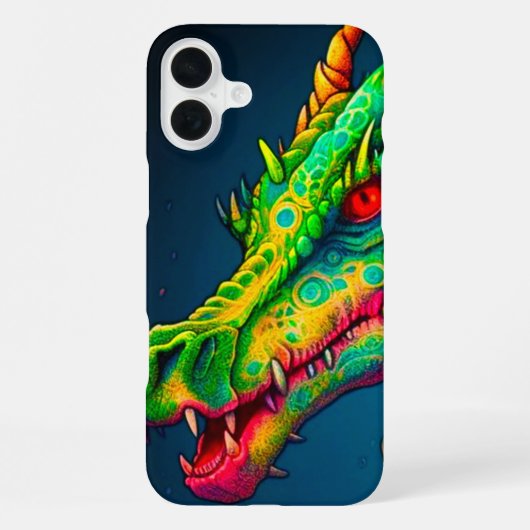 ドラゴンフェイスフォンケース iPhoneケース (裏面)
