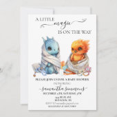 ドラゴンフェニックスツインズマジカルミソロジーベイビーシャワー 招待状 (正面)