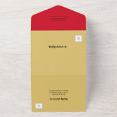 ©ドラゴンフェニックス中国の結婚ズ オールインワン招待状 (外側)