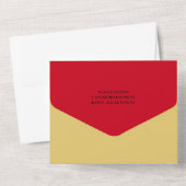 ©ドラゴンフェニックス中国の結婚ズ オールインワン招待状 (裏面)