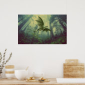 ドラゴンフォレストファンタジーアートポスター ポスター (キッチン)