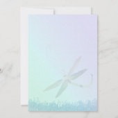 ドラゴンフライお洒落ブルー結婚の歌 招待状 (裏面)