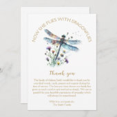 ドラゴンフライお祝いオブライフサンキューカード 招待状 (正面/裏面)