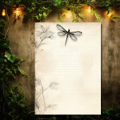 ドラゴンフライかわいらしスケッチヴィンテージジャーナル結婚ズ 招待状