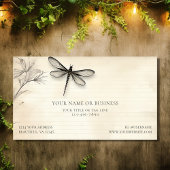 ドラゴンフライかわいらしスケッチヴィンテージジャーナル 名刺