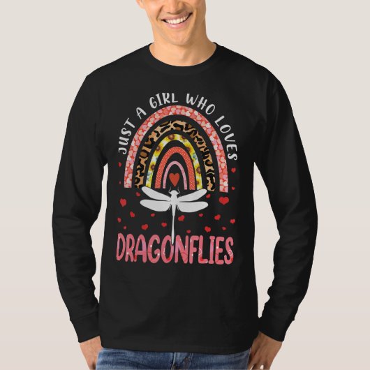 ドラゴンフライが大好きな女の子だけの虹 Tシャツ (正面)