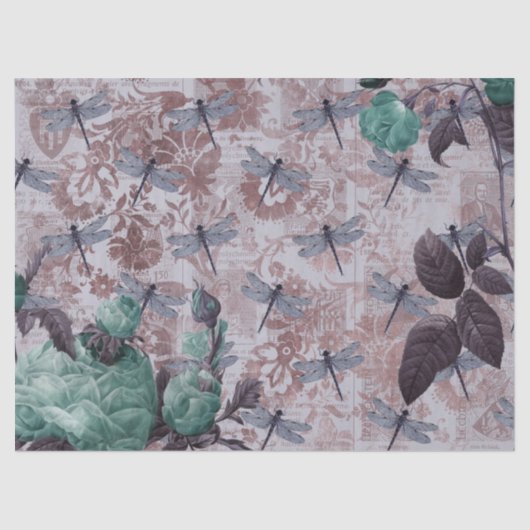 ドラゴンフライとパープルフローラ新聞社 薄葉紙 (正面)