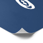 ドラゴンフライと外宇宙リフト青と白 ポスター (角)