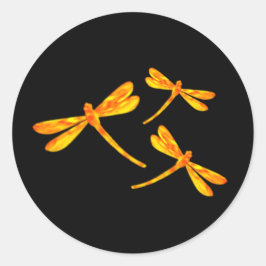 ドラゴンフライのシール – 火 ラウンドシール