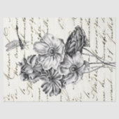 ドラゴンフライのワイルドフラワーフランスのスクリプトの切り離しアイディア 薄葉紙 (正面)