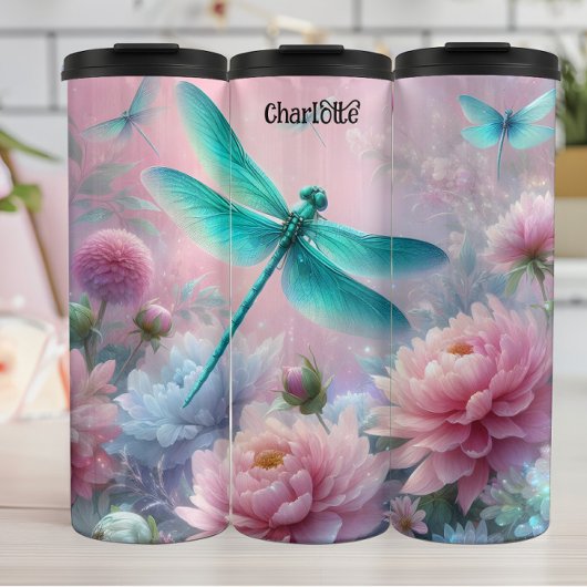 ドラゴンフライの夢:フローラ、Ethereal、Pastel タンブラー