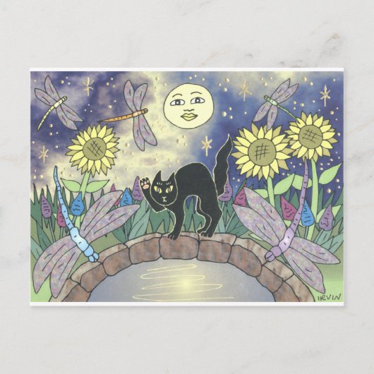ドラゴンフライの庭の真夜中 ポストカード (正面)