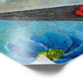 ドラゴンフライの花のプリント フォトプリント            (角)