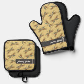 ドラゴンフライアートアーストーンかわいい 鍋つかみ&鍋敷きセット (正面/裏面)