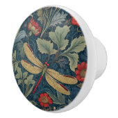 ドラゴンフライウィリアムモリススタイル右側ヴィンテージ セラミックノブ (右)