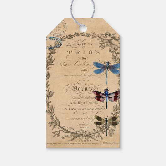 ドラゴンフライエフエメラアートジャーナルラベル ギフトタグ (正面)