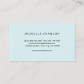 ドラゴンフライエレガントロゴライトブルー水彩色 名刺 (裏面)