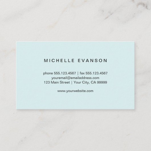 ドラゴンフライエレガントロゴライトブルー水彩色 名刺 (裏面)