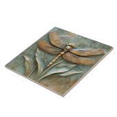 ドラゴンフライオングラスフェイクレリーフ、 浮き彫り タイル (側面)