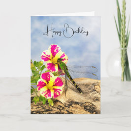 ドラゴンフライオンペチュニア誕生日 カード