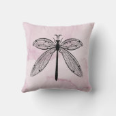ドラゴンフライカッコいいコテージコーレピンク クッション (裏面)