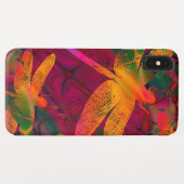 ドラゴンフライカラフル金ゴールド紫色パターン Case-Mate iPhoneケース (裏面(横))