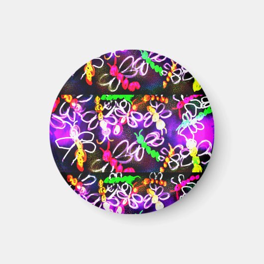 ドラゴンフライグローゴルフハットクリップUSB充電状態 マグネット (正面)