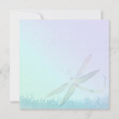 ドラゴンフライスタイリッシュブルーパープルブライダルシャワー 招待状 (裏面)