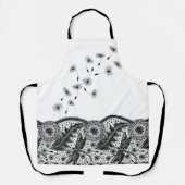 ドラゴンフライダンデリオンラインアート エプロン (正面)
